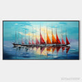 ARTOVITAS Sailing Into Sunset – Panoramic Sailboat Painting - image 1