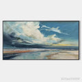 ARTOVITAS Blue Beachscape Oil Painting - Serene Coastal Decor - image 1