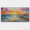 ARTOVITAS Colorful Seascape Oil Painting - Vibrant Sunset Art - image 1