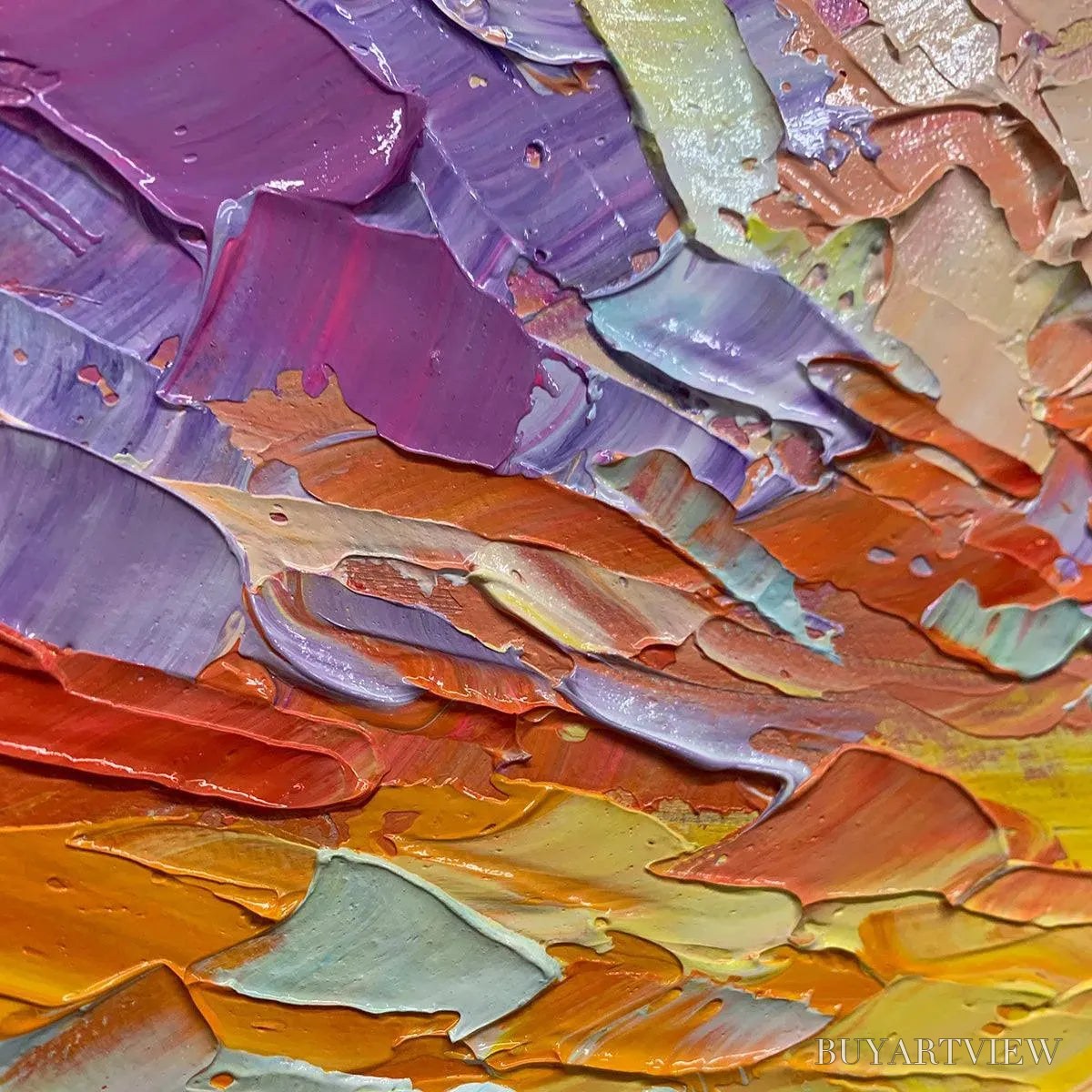 ARTOVITAS Colorful Seascape Oil Painting - Vibrant Sunset Art - image 3