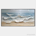 ARTOVITAS Ocean'S Embrace – Textured Seascape Painting, Impasto , Horizontal Canvas, Ocean Decor - image 1