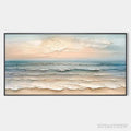 ARTOVITAS Coastal Serenity – Textured Seascape Painting, Impasto , Horizontal Canvas, Beach Decor - image 1