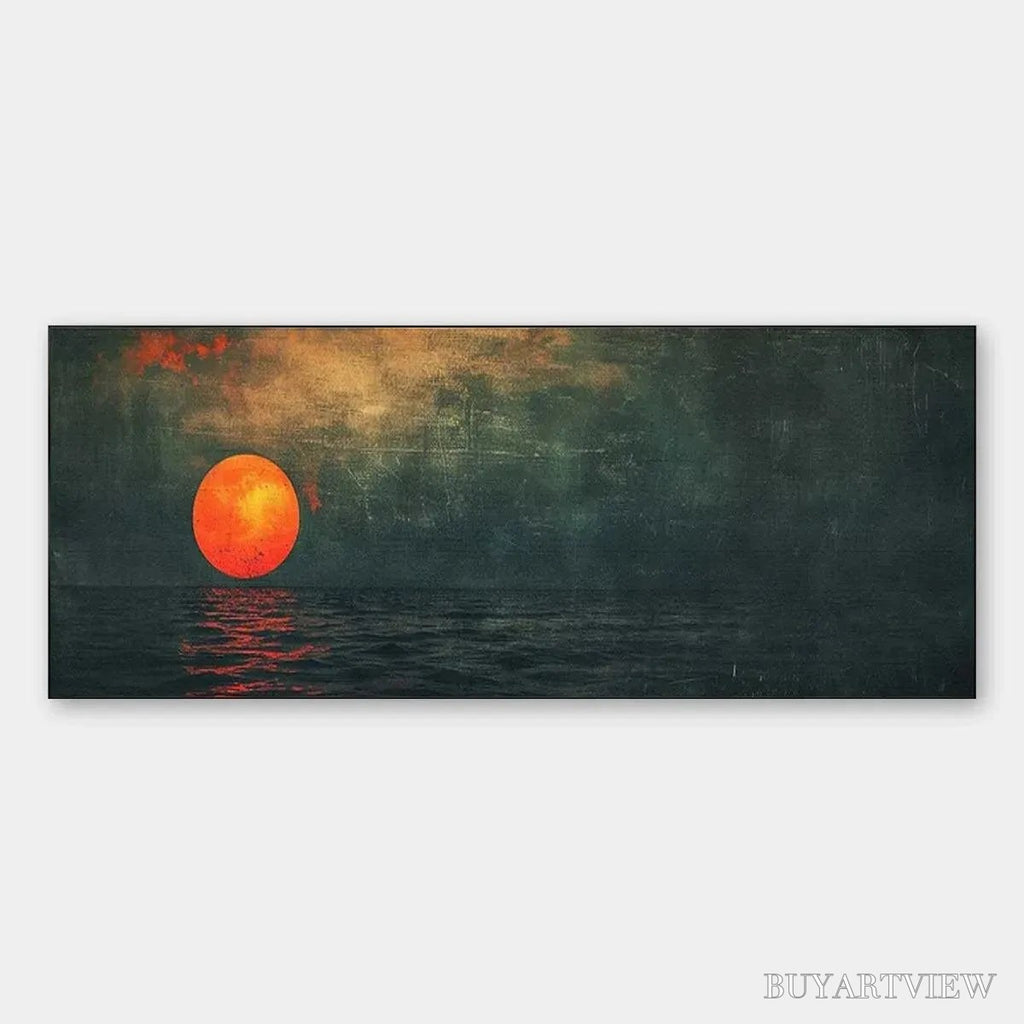 ARTOVITAS Blood Moon Panoramic – Sunset Painting, Panoramic - image 1