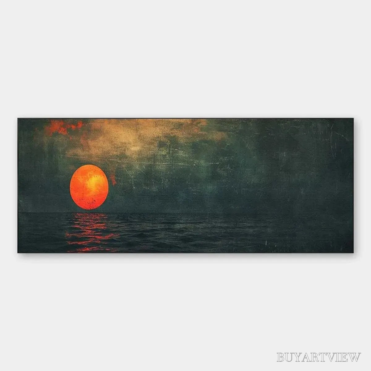 ARTOVITAS Blood Moon Panoramic – Sunset Painting, Panoramic - image 1