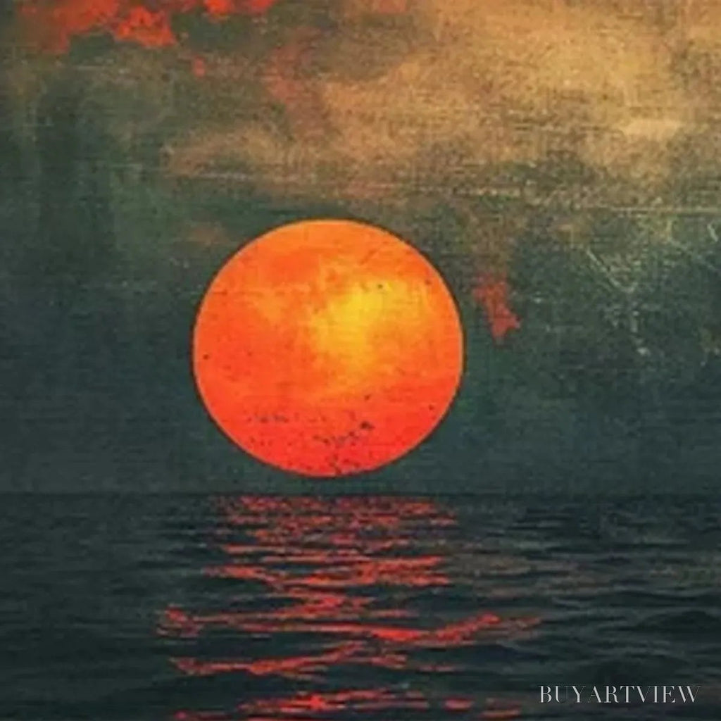 ARTOVITAS Blood Moon Panoramic – Sunset Painting, Panoramic - image 3