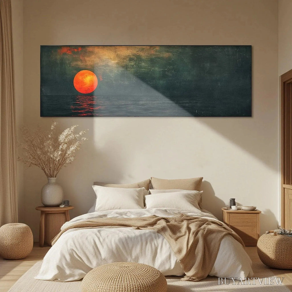 ARTOVITAS Blood Moon Panoramic – Sunset Painting, Panoramic - image 6