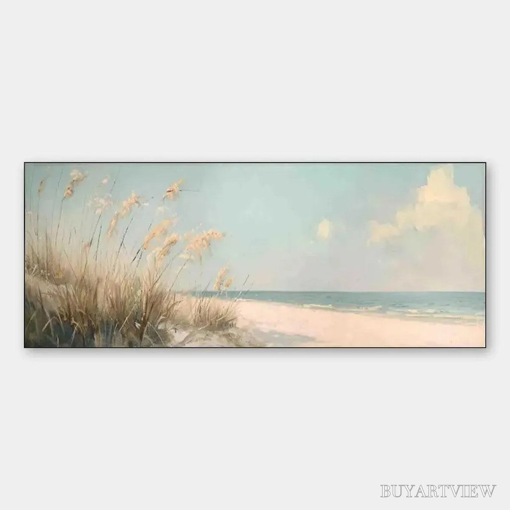 ARTOVITAS Beach Grass Panoramic – Beach Painting, Panoramic - image 1