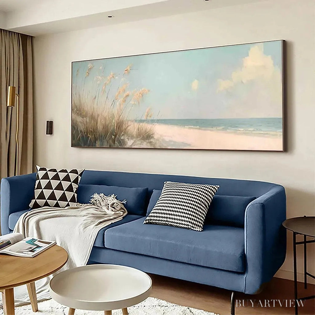 ARTOVITAS Beach Grass Panoramic – Beach Painting, Panoramic - image 4
