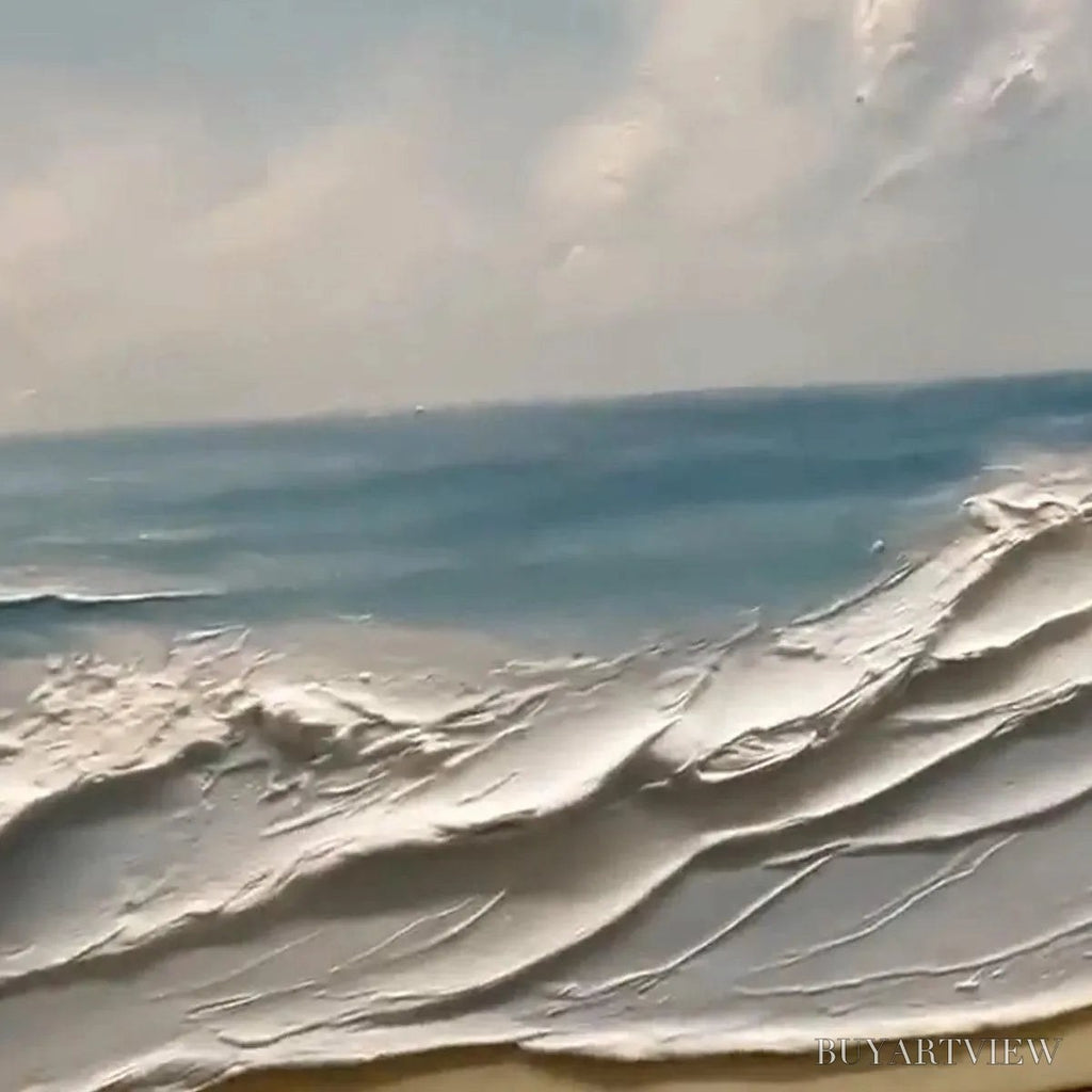ARTOVITAS Ocean Waves Panoramic – Panoramic Ocean Painting, Beach - image 3