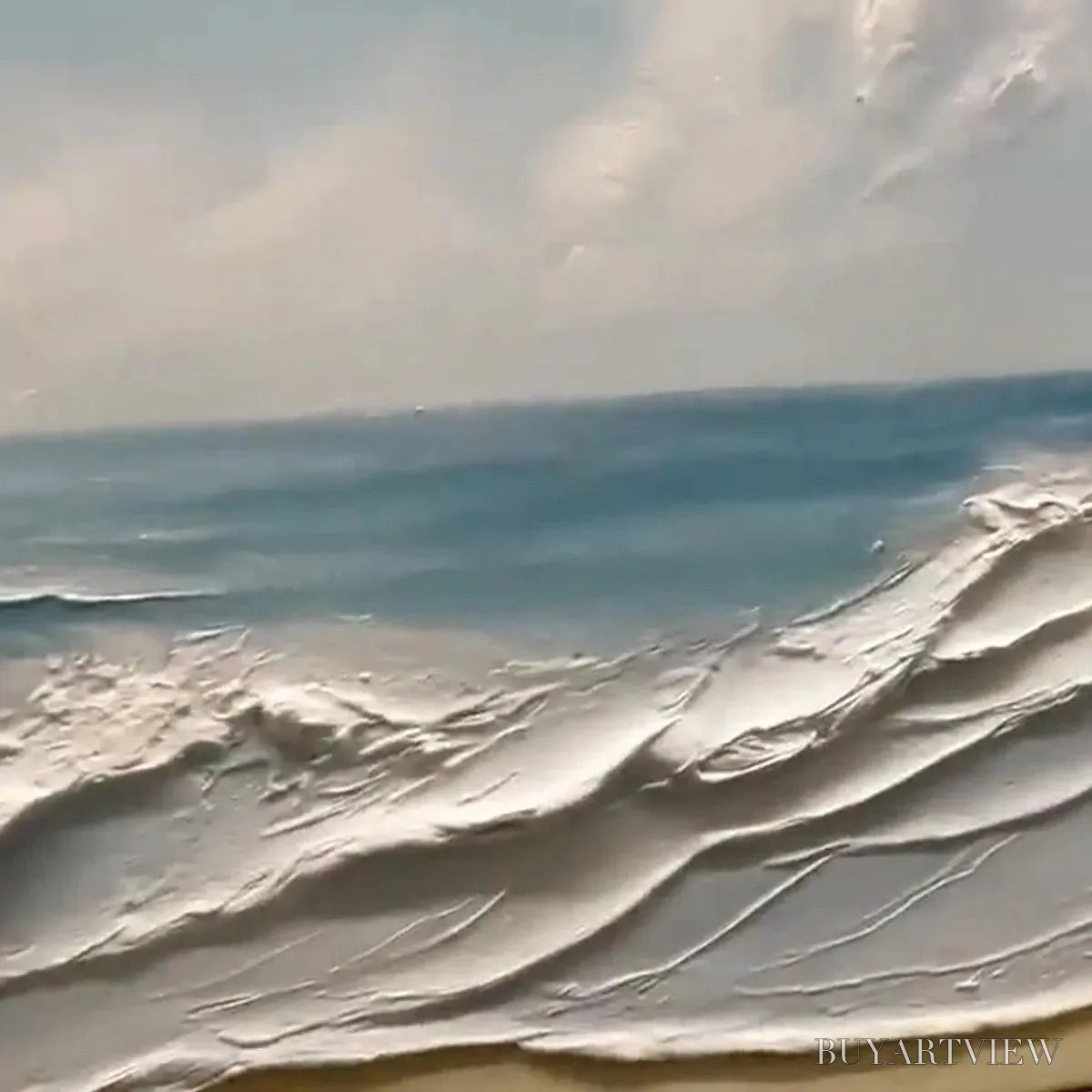 ARTOVITAS Ocean Waves Panoramic – Panoramic Ocean Painting, Beach - image 3