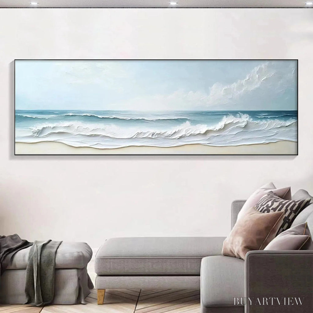 ARTOVITAS Ocean Waves Panoramic – Panoramic Ocean Painting, Beach - image 4