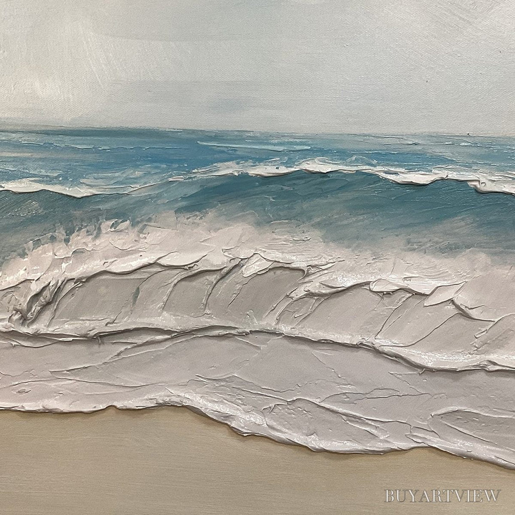 ARTOVITAS Ocean Waves Panoramic – Panoramic Ocean Painting, Beach - image 5