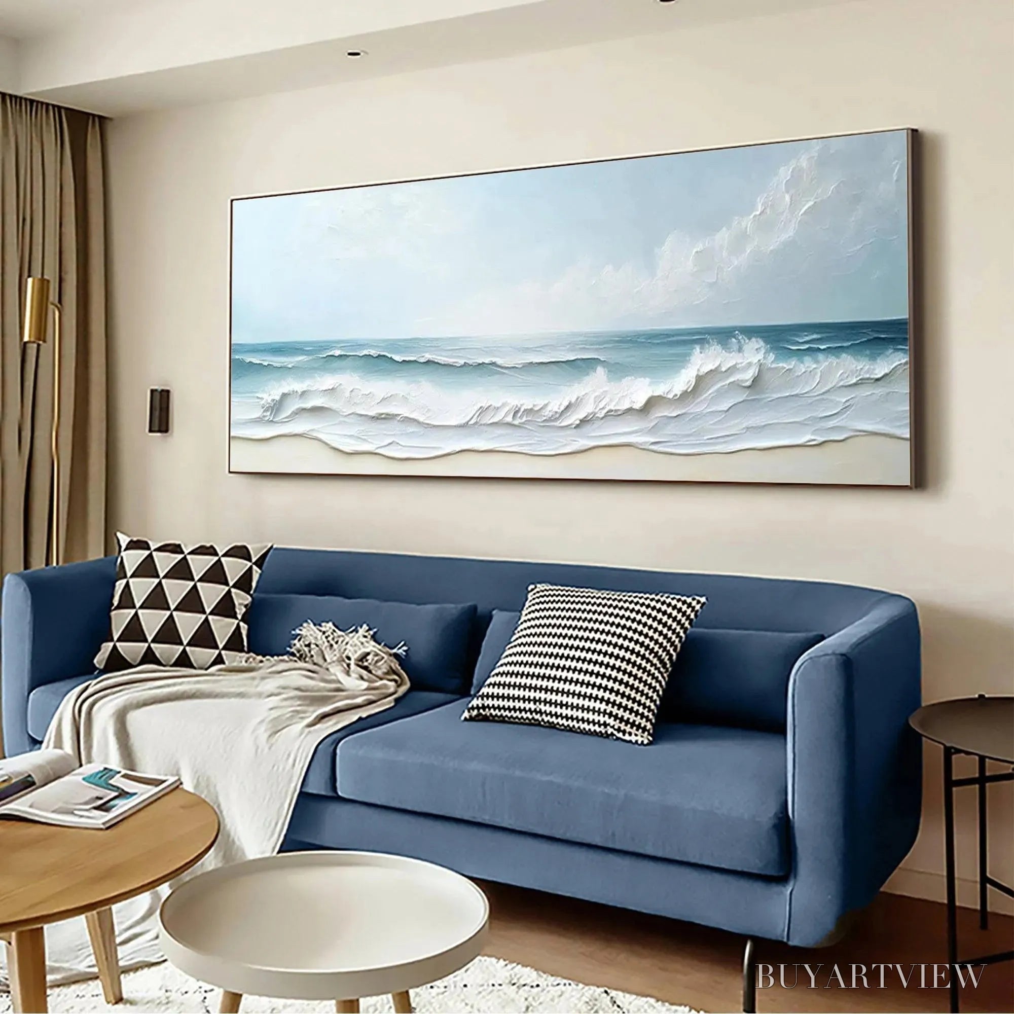 ARTOVITAS Ocean Waves Panoramic – Panoramic Ocean Painting, Beach - image 6