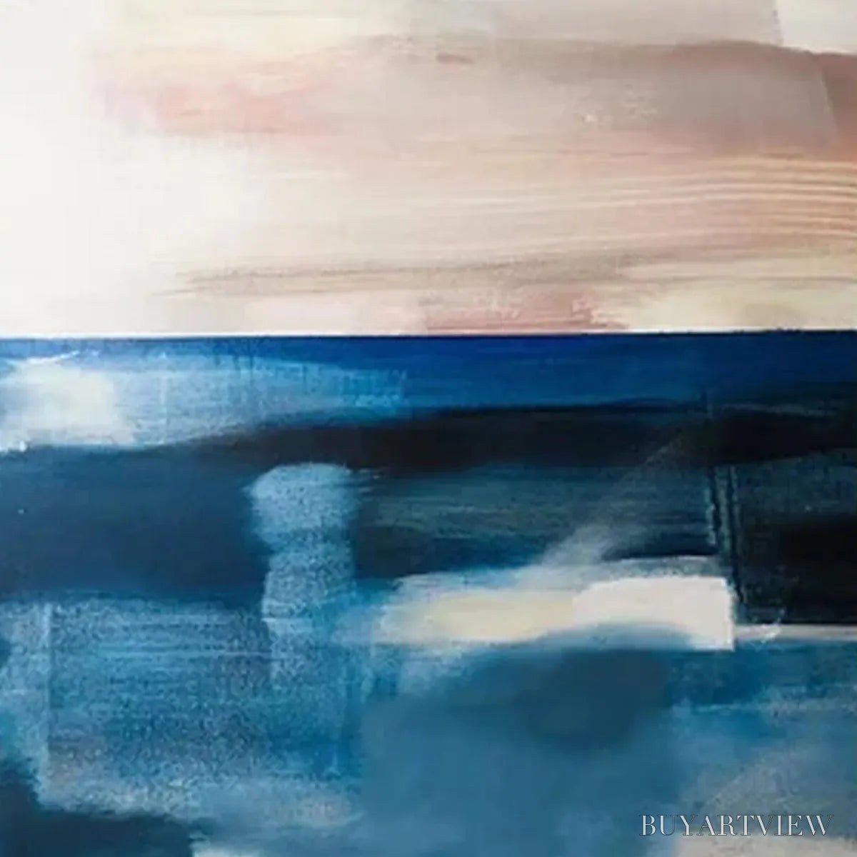 ARTOVITAS Abstract Ocean Diptych – Abstract Seascape Painting Set of 2, Vertical - image 3