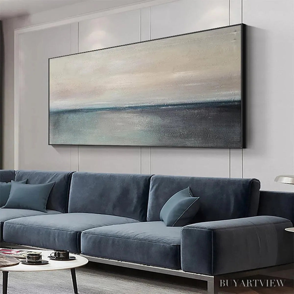 ARTOVITAS Serene Horizon – Panoramic Seascape Painting, Horizontal - image 5