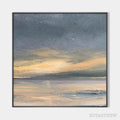 ARTOVITAS Stormy Seascape – Textured Seascape Painting, Square - image 1