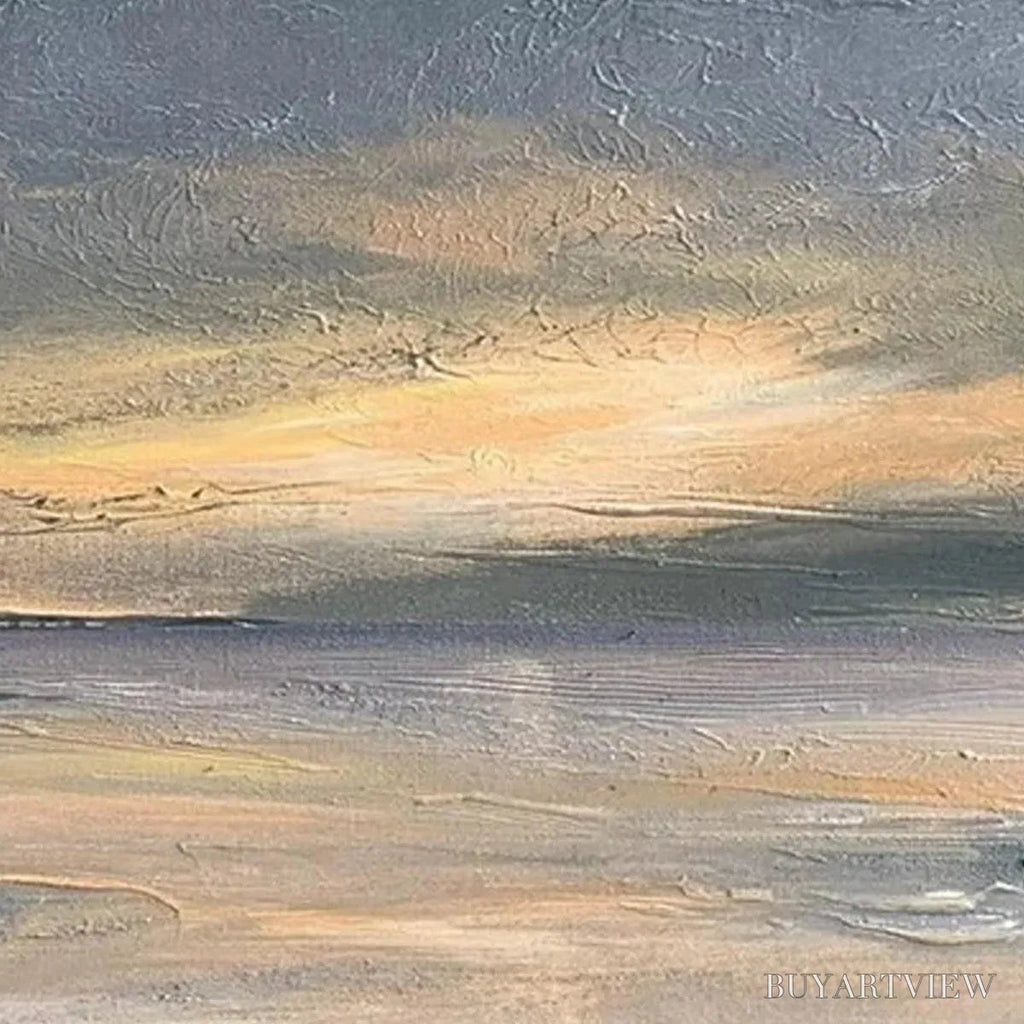 ARTOVITAS Stormy Seascape – Textured Seascape Painting, Square - image 4