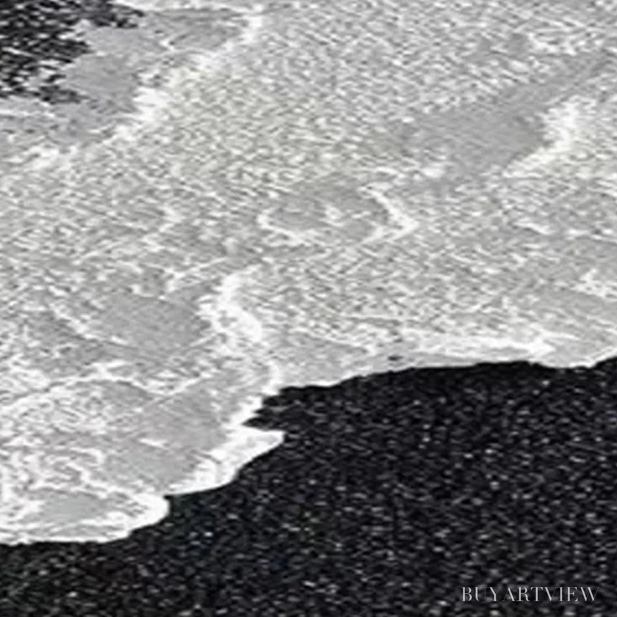 ARTOVITAS Black & White Ocean Triptych – Abstract Ocean Painting Set of 3, Vertical - image 4