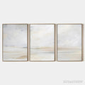ARTOVITAS Abstract Beach Triptych – Minimalist Beach Painting Set of 3 - image 1