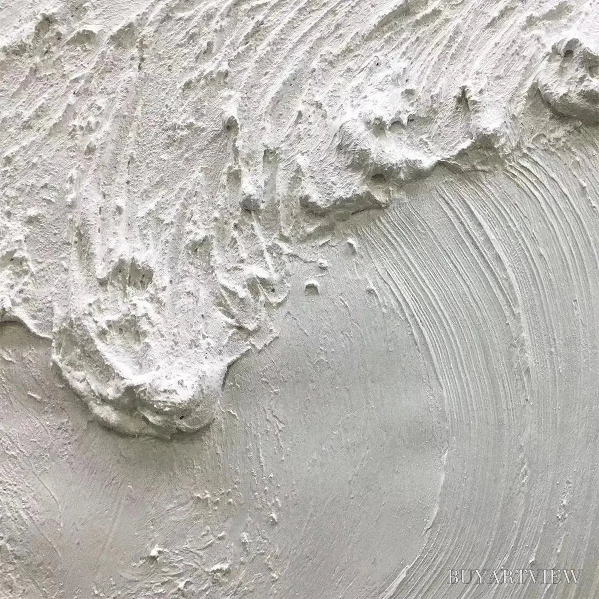 ARTOVITAS Frozen Tide – Textured White Wave Painting - image 3