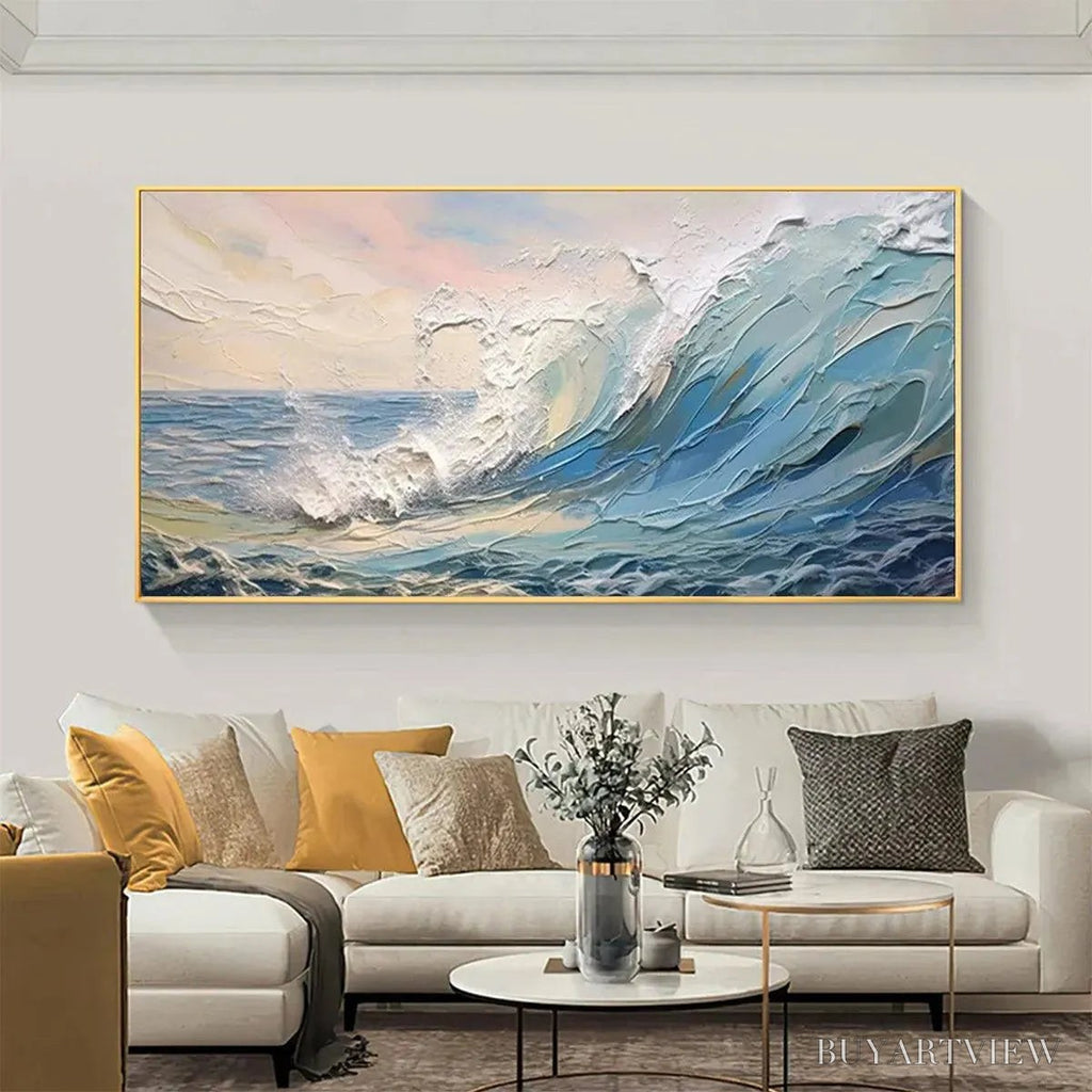 ARTOVITAS Cresting Wave – Textured Seascape Painting - image 2