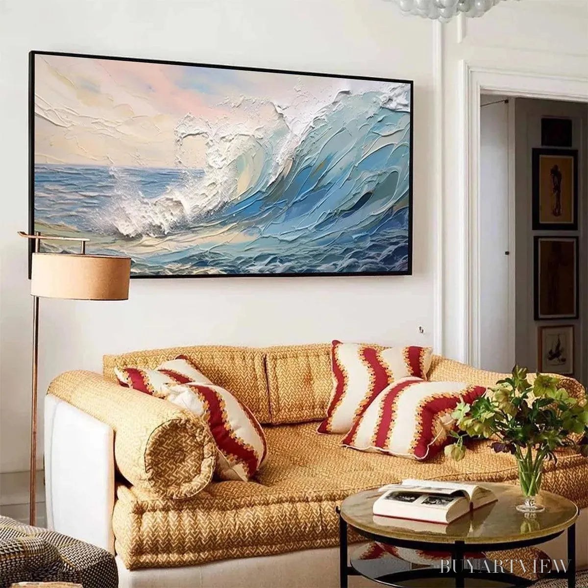 ARTOVITAS Cresting Wave – Textured Seascape Painting - image 4