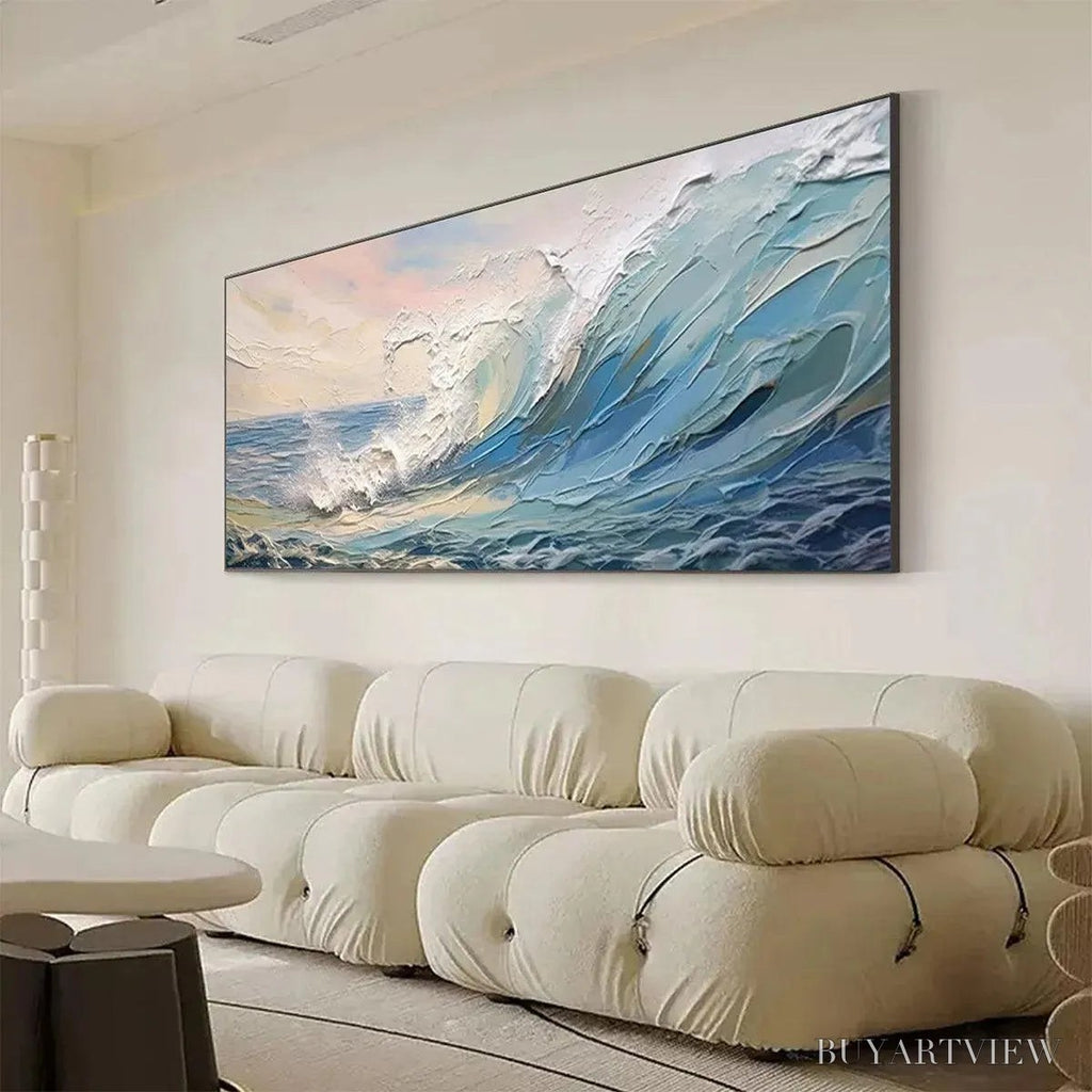 ARTOVITAS Cresting Wave – Textured Seascape Painting - image 5