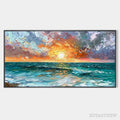 ARTOVITAS Ocean Sunset – Impasto Seascape Painting - image 1