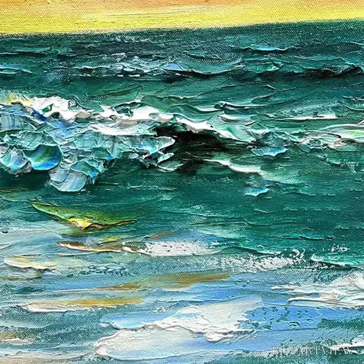 ARTOVITAS Ocean Sunset – Impasto Seascape Painting - image 5