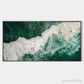 ARTOVITAS Emerald Flow – Abstract Ocean Painting, Horizontal - image 1