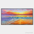 ARTOVITAS Tropical Sunset Beach – Vibrant Coastal Painting - image 1