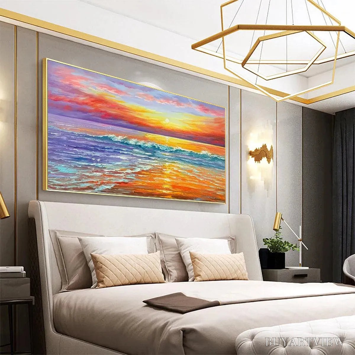 ARTOVITAS Tropical Sunset Beach – Vibrant Coastal Painting - image 4