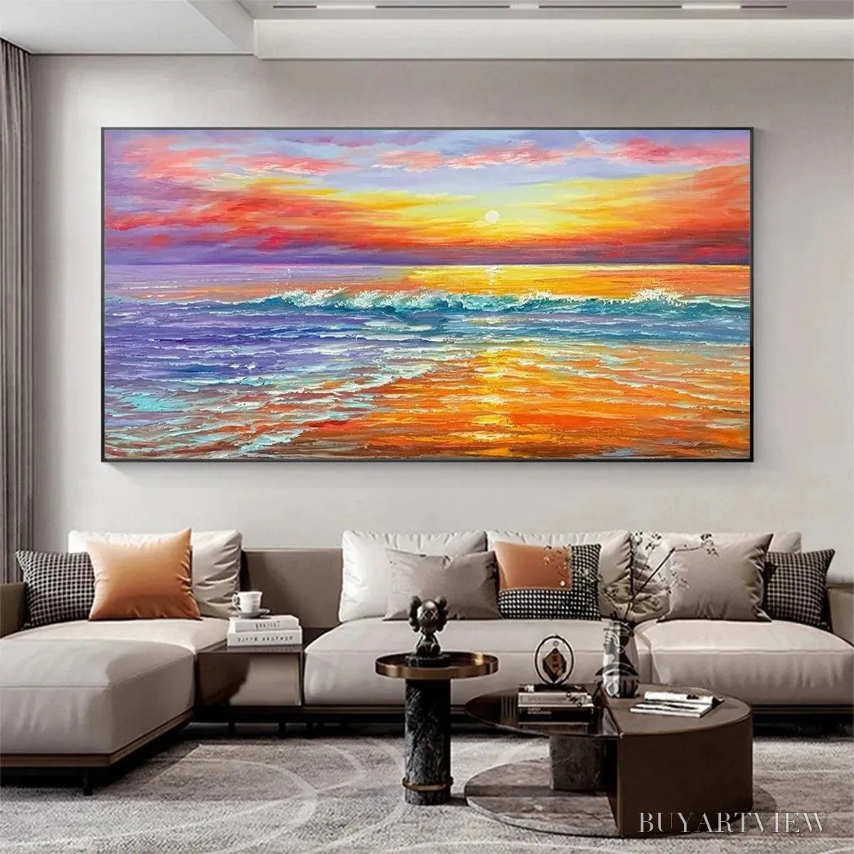 ARTOVITAS Tropical Sunset Beach – Vibrant Coastal Painting - image 6