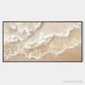 ARTOVITAS Sandy Whispers – Minimalist Beach Waves Painting, Horizontal - image 1