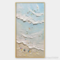 ARTOVITAS Summer Beach – Textured Beach Scene Painting with Surfers and Swimmers - image 1