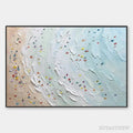 ARTOVITAS Beach Day – Textured Minimalist Beach Scene Painting - image 1