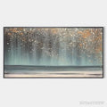 ARTOVITAS Aurora Dust – Textured Abstract Ocean Painting with Gold Accents - image 1
