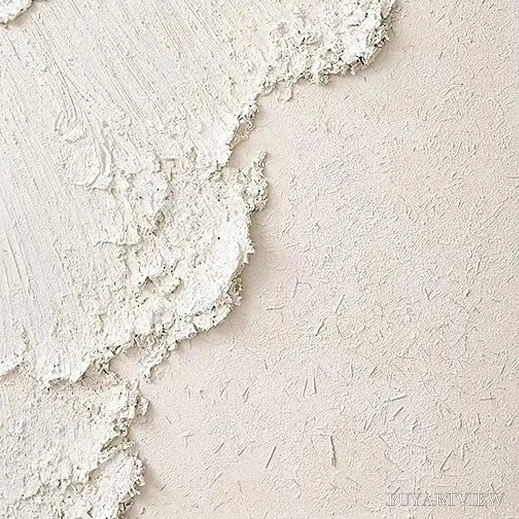 ARTOVITAS White Crest – Textured White Abstract Seascape Impasto Painting - image 3