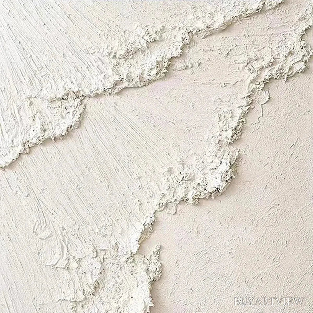 ARTOVITAS White Crest – Textured White Abstract Seascape Impasto Painting - image 5
