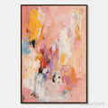 ARTOVITAS Blushing Dawn – Vertical Textured Abstract Oil Painting in Pink - image 1