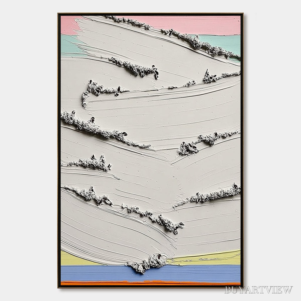 ARTOVITAS Dawnbreak – Heavy Texture Abstract Minimalist Oil Painting - image 1