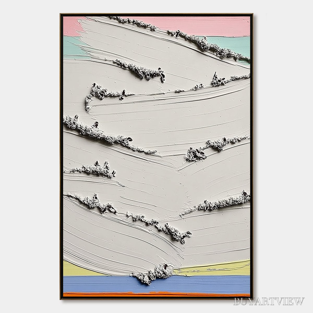 ARTOVITAS Dawnbreak – Heavy Texture Abstract Minimalist Oil Painting - image 1