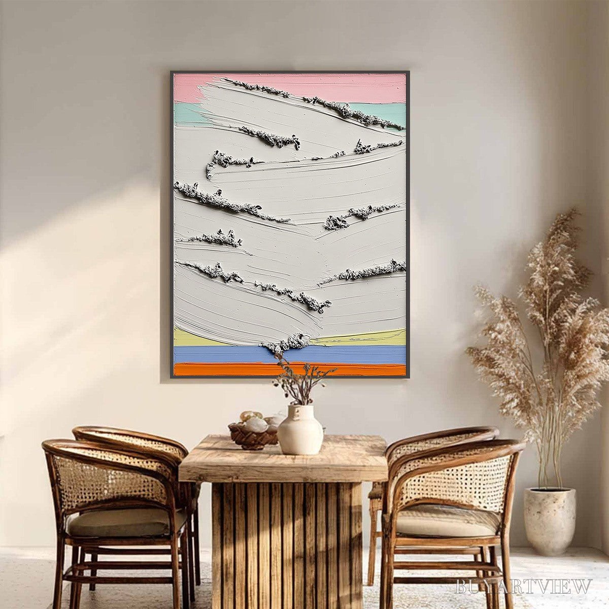 ARTOVITAS Dawnbreak – Heavy Texture Abstract Minimalist Oil Painting - image 2