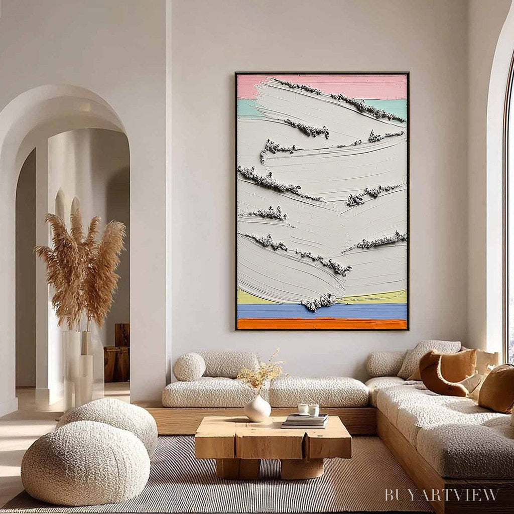 ARTOVITAS Dawnbreak – Heavy Texture Abstract Minimalist Oil Painting - image 4