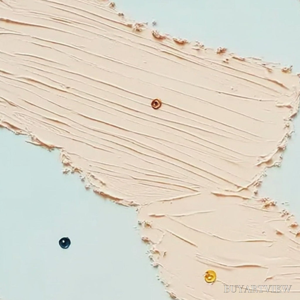 ARTOVITAS Serendipity – Textured Minimalist Painting with Playful Impasto Details - image 5