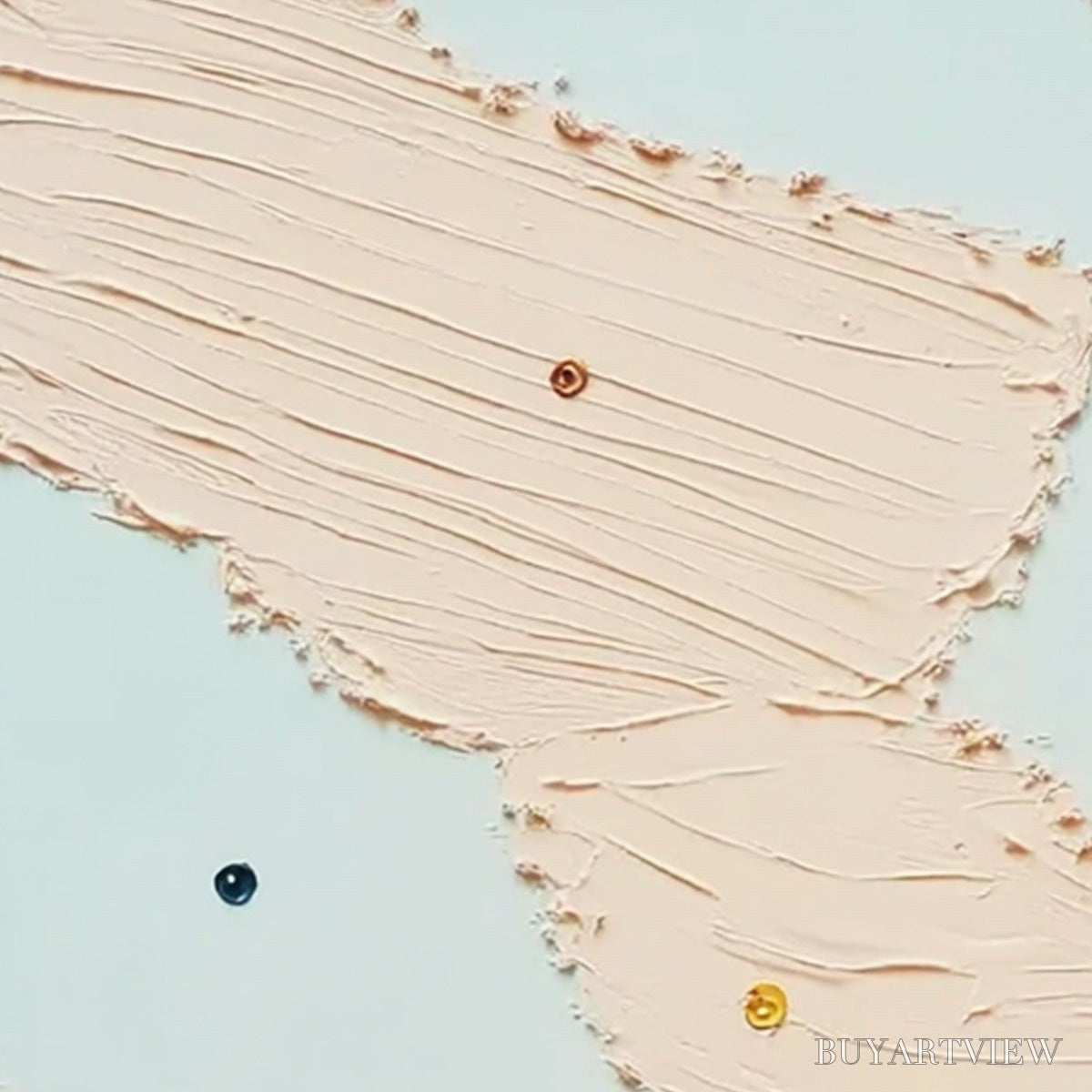 ARTOVITAS Serendipity – Textured Minimalist Painting with Playful Impasto Details - image 5