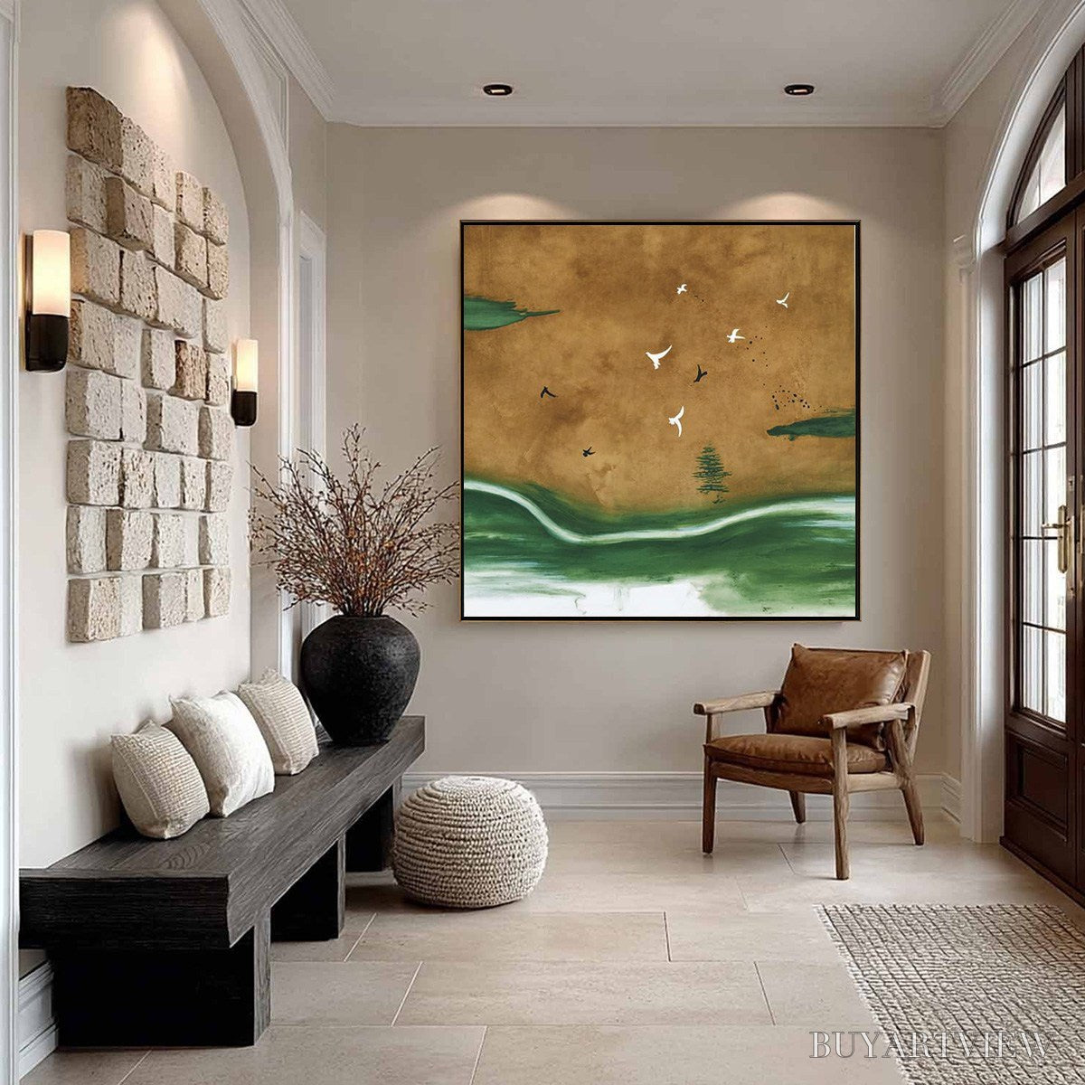 ARTOVITAS Sojourn – Minimalist Wabi-Sabi Landscape with Birds - image 4