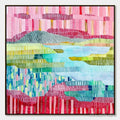 ARTOVITAS Chromatic Weave – Colorful Abstract Textured Landscape Painting - image 1