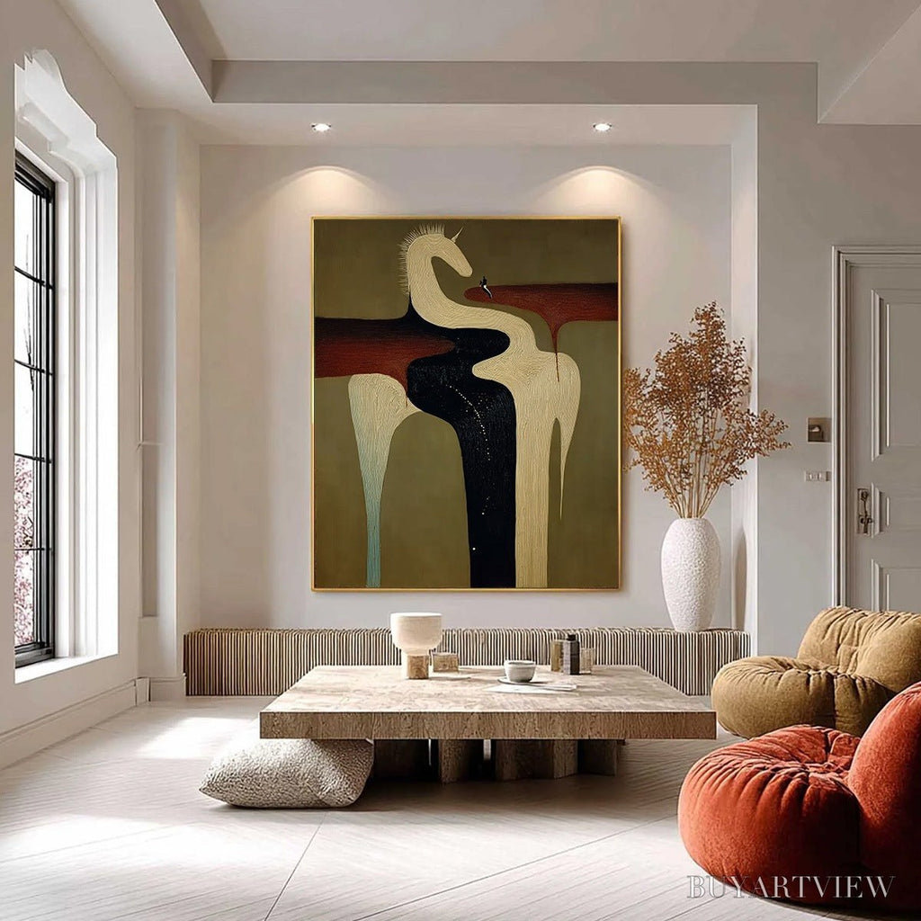 ARTOVITAS the Voyager'S Steed – Textured Abstract Unicorn Painting for Modern Decor - image 2