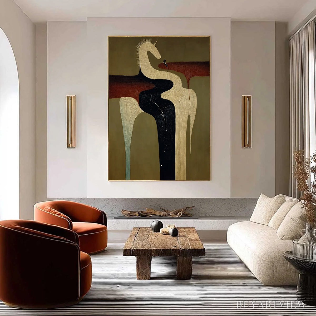 ARTOVITAS the Voyager'S Steed – Textured Abstract Unicorn Painting for Modern Decor - image 4